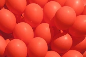 balloons red bunch full frame many