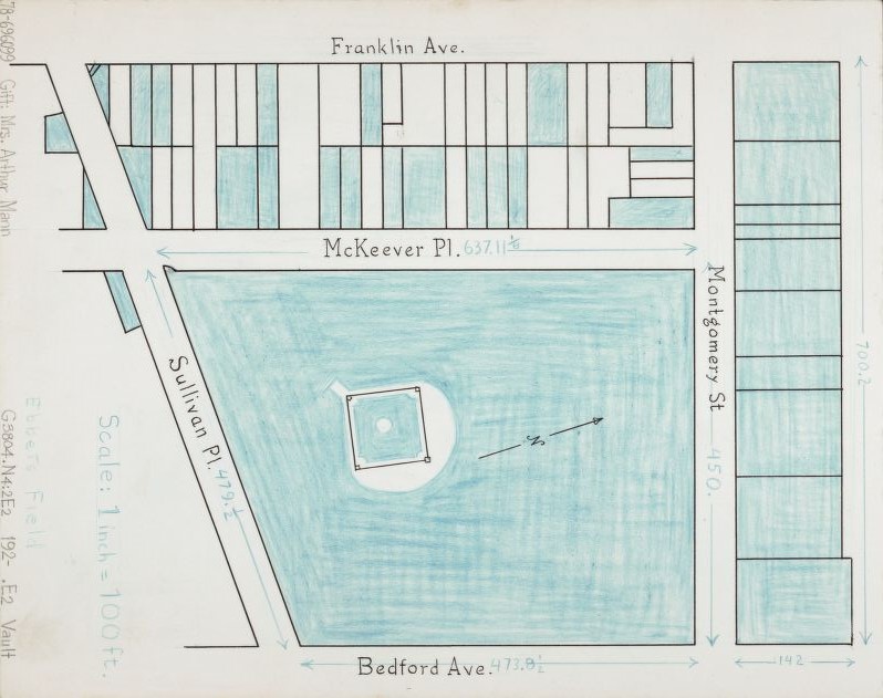 Mappa catastale di Ebbets Field, 1920
