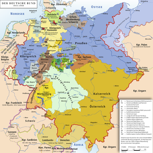 confederazione tedesca 1815-1866