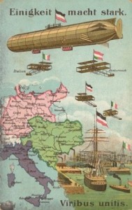 La Triplice Alleanza in una cartolina postale tedesca