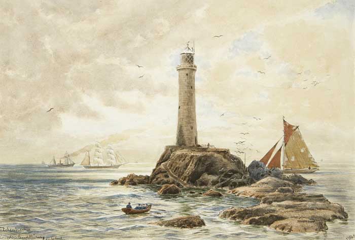Themistokles_von_Eckenbrecher_-_Lands_End_mit_Segelschiffen_und_Leuchtturm
