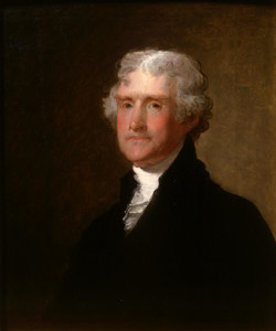 Thomas Jefferson, dipinto di Gilbert Stuart