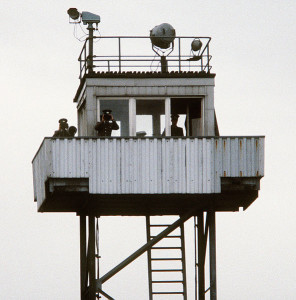 Torre di osservazione lungo il confine della DDR