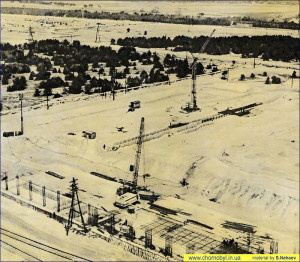 Inizio dei lavori di costruzione della centrale di Černobyl', c.a 1970