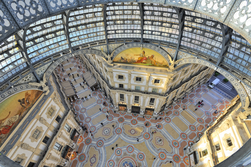 Milano Galleria Vittorio Emanuele II dall'alto