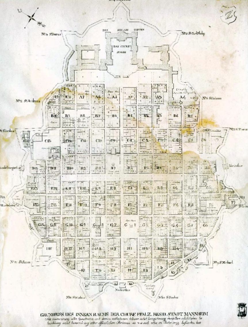 Mannheim, la città dei quadrati (1799) | Lapůta