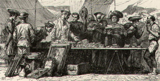 Regnault, The old flea market in Piazza Montanara (1860 c.a)