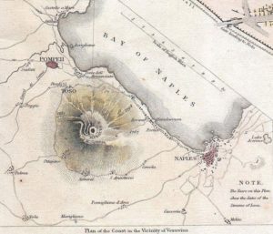 Dettaglio: area del Vesuvio con Pompei e Napoli