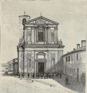 Chiesa dell Bicocca, Novara: incisione del 1890.