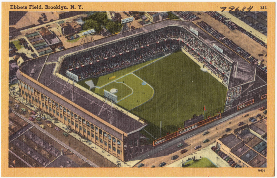 Ebbet Field, Broklyn New York (postcard)