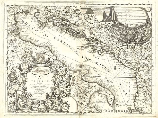 Golfo di Venezia mappa 1688