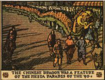 The chinese dragon was a feature of the fiesta parades of the 90s