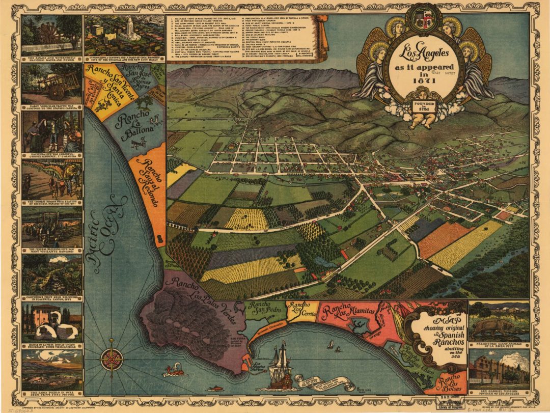 "Los Angeles as it appeared in 1871" (1929)