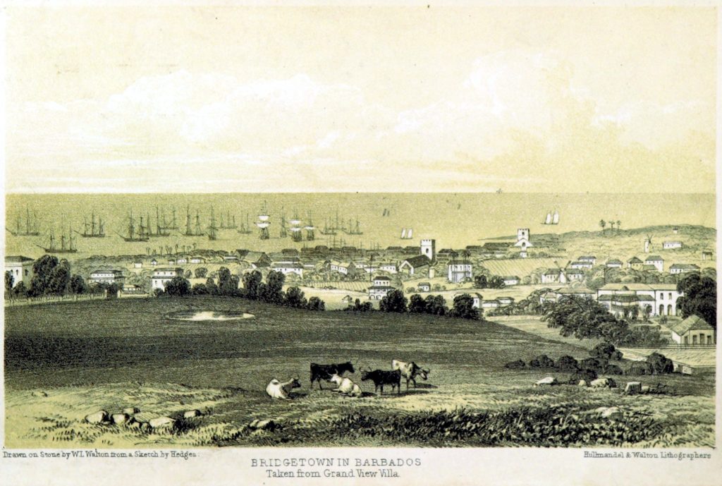 Bridgetown, Barbados. Litografia del 1848