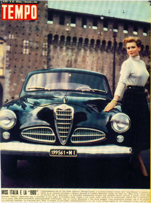 Alfa Romeo 1900, rivista "TEmpo" 1952