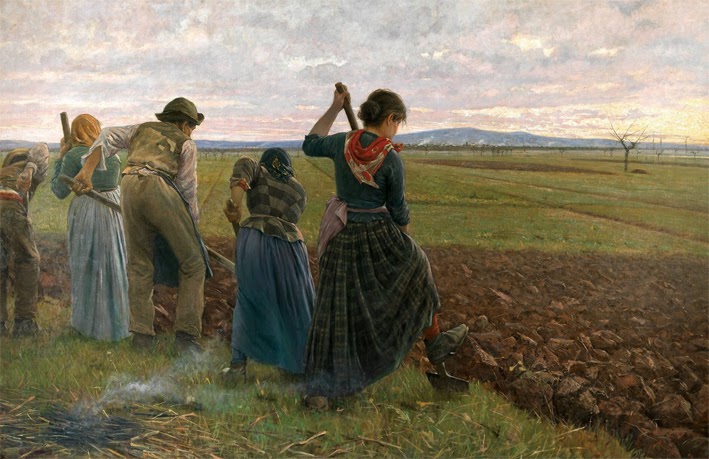 La Mezzadria, dipinto di Bruno Faldi c.a 1912 [PD]