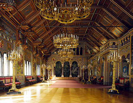 La sala dei cantori al Neuschwanstein. 