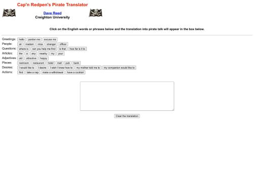 Cap'n Redpen's Pirate Translator