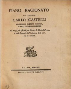 copertina di "Piano ragionato del proposto Carlo Castelli..."