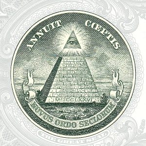 sigillo con la scritta "Novus Ordo Seclorum" sul retro della banconota da 1 dollaro americano