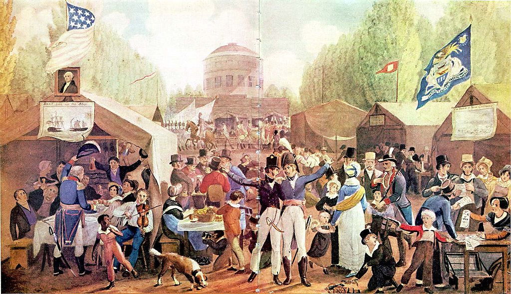 Fourth of July Celebration in Centre Square, Philadelphia, 1819 di John Lewis Krimmel