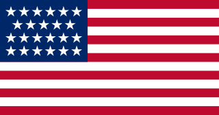 Bandiera degli Stati Uniti, versione a 23 stelle (1820 – 1822)
