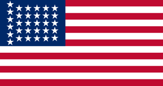 Bandiera degli Stati Uniti a 31 stelle Commodoro Perry (1853)